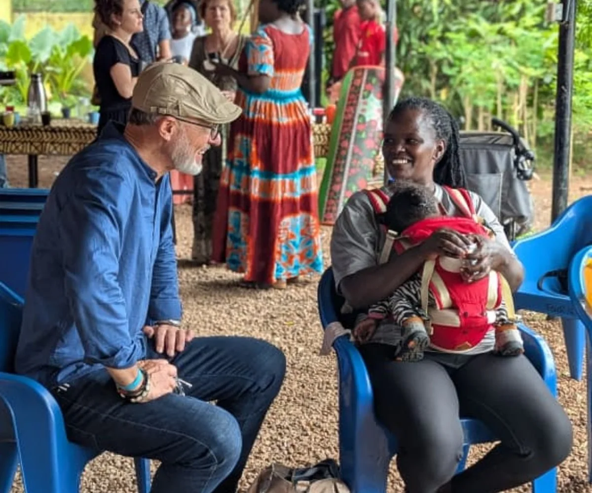 A warm conversation after a Living Stones church gathering